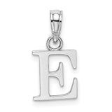 14k-white-gold-polished-block-letter-e-initial-pendant-SolomonJeweler-Wichita-KS-CustomJewelry