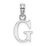 14k-white-gold-polished-block-letter-g-initial-pendant-SolomonJeweler-Wichita-KS-CustomJewelry