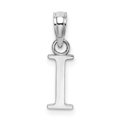 14k-white-gold-polished-block-letter-i-initial-pendant-SolomonJeweler-Wichita-KS-CustomJewelry