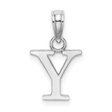 14k-white-gold-polished-block-letter-y-initial-pendant-SolomonJeweler-Wichita-KS-CustomJewelry