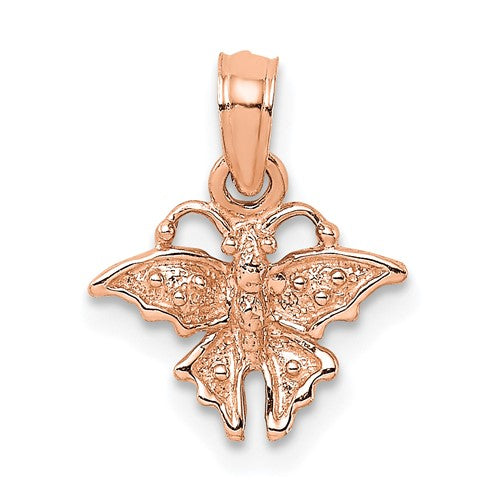 14k-rose-gold-textured-mini-butterfly-charm-SolomonJeweler-Wichita-KS-CustomJewelry