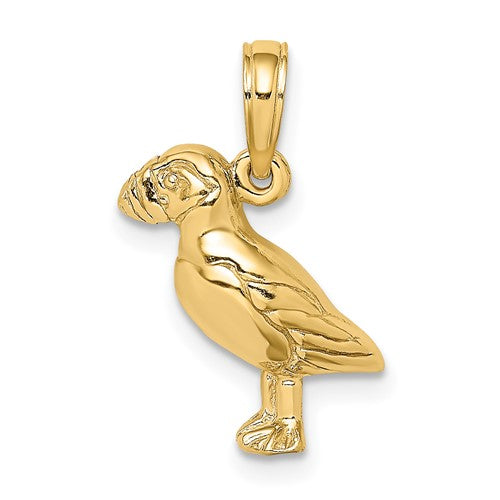 14k-2-d-polished-and-textured-puffin-bird-charm-SolomonJeweler-Wichita-KS-CustomJewelry