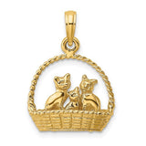 14k-3-d-cats-inside-of-basket-charm-SolomonJeweler-Wichita-KS-CustomJewelry