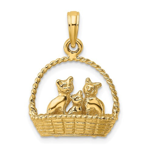 14k-3-d-cats-inside-of-basket-charm-SolomonJeweler-Wichita-KS-CustomJewelry