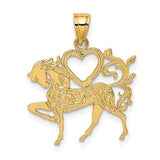 14k-textured-heart-and-horse-charm-SolomonJeweler-Wichita-KS-CustomJewelry
