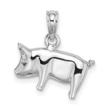 14k-white-gold-3-d-polished-pig-with-curly-tail-charm-SolomonJeweler-Wichita-KS-CustomJewelry