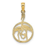 14k-flamingos-in-circle-charm-SolomonJeweler-Wichita-KS-CustomJewelry