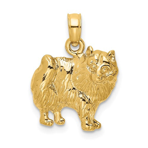 14k-polished-pomeranian-dog-charm-SolomonJeweler-Wichita-KS-CustomJewelry
