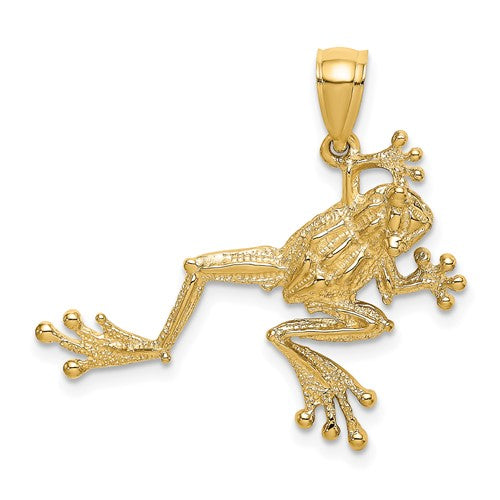 14k-2-d-textured-frog-charm-SolomonJeweler-Wichita-KS-CustomJewelry