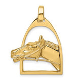 14k-polished-horse-head-in-stirrup-charm-SolomonJeweler-Wichita-KS-CustomJewelry