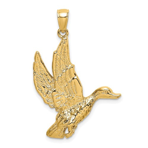 14k-flying-mallard-duck-charm-SolomonJeweler-Wichita-KS-CustomJewelry