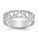 14k white gold heart-shaped ring from Solomon Jewelers, showcasing a delicate design and polished finish.
