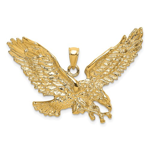 14k-eagle-w-beak-touching-claws-charm-SolomonJeweler-Wichita-KS-CustomJewelry