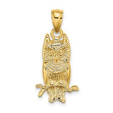 14k-textured-owl-charm-SolomonJeweler-Wichita-KS-CustomJewelry