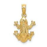 14k-2-d-textured-top-view-frog-charm-SolomonJeweler-Wichita-KS-CustomJewelry