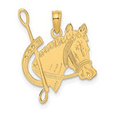 14k-textured-horse-head-and-shoe-charm-SolomonJeweler-Wichita-KS-CustomJewelry