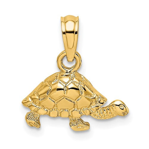 14k-polished-and-engraved-mini-turtle-charm-SolomonJeweler-Wichita-KS-CustomJewelry
