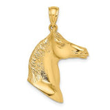 14k-3-d-polished-horse-head-charm-SolomonJeweler-Wichita-KS-CustomJewelry