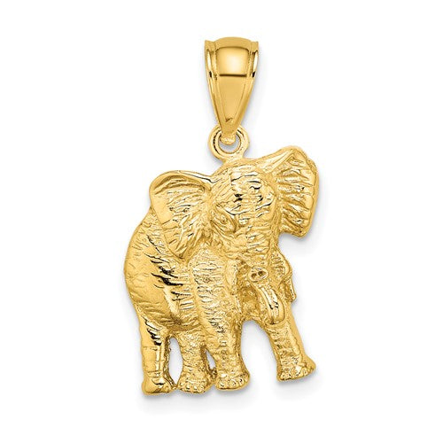 14k-2-d-elephant-w-raised-trunk-charm-SolomonJeweler-Wichita-KS-CustomJewelry