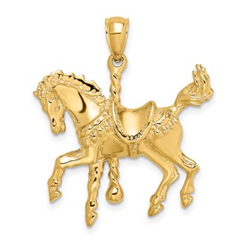 14k-carousel-horse-w-tail-up-charm-SolomonJeweler-Wichita-KS-CustomJewelry