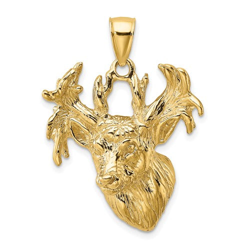 14k-2-d-textured-deer-head-charm-SolomonJeweler-Wichita-KS-CustomJewelry