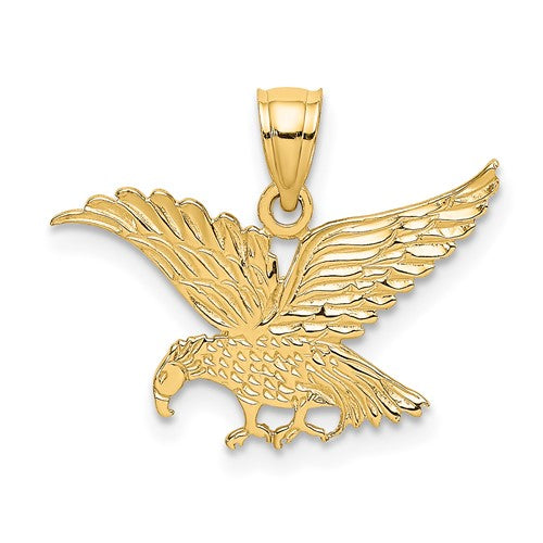 14k-flat-engraved-eagle-charm-SolomonJeweler-Wichita-KS-CustomJewelry