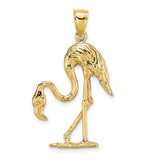 14k-3-d-textured-flamingo-charm-SolomonJeweler-Wichita-KS-CustomJewelry