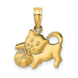 14k-3-d-polished-kitten-charm-SolomonJeweler-Wichita-KS-CustomJewelry