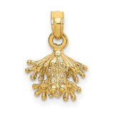 14k-3-d-textured-mini-frog-facing-down-charm-SolomonJeweler-Wichita-KS-CustomJewelry