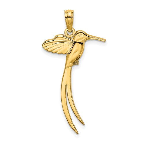 14k-polished-bird-w-long-tail-charm-SolomonJeweler-Wichita-KS-CustomJewelry