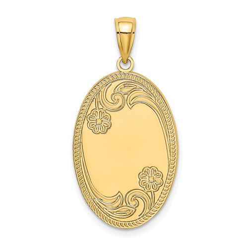 14k-oval-with-engraveable-center-charm-SolomonJeweler-Wichita-KS-CustomJewelry