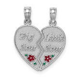 14k-white-gold-enamel-big-little-sister-break-apart-heart-charm-SolomonJeweler-Wichita-KS-CustomJewelry
