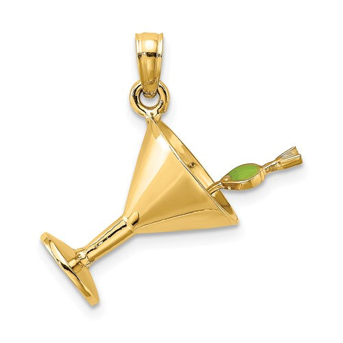 14k-3-d-martini-w-olive-charm-SolomonJeweler-Wichita-KS-CustomJewelry