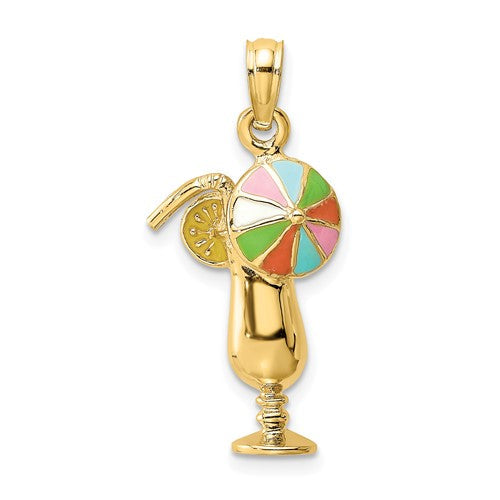 14k-tropical-drink-w-multi-colored-enamel-umbrella-charm-SolomonJeweler-Wichita-KS-CustomJewelry