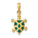 14k-with-green-enamel-land-turtle-charm-SolomonJeweler-Wichita-KS-CustomJewelry