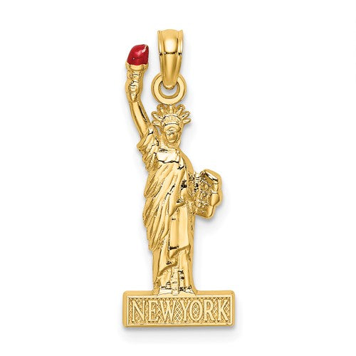 14k-w-enamel-flame-statue-of-liberty-new-york-charm-SolomonJeweler-Wichita-KS-CustomJewelry