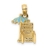 14k-3-d-beach-chair-w-aqua-enameled-umbrella-charm-SolomonJeweler-Wichita-KS-CustomJewelry