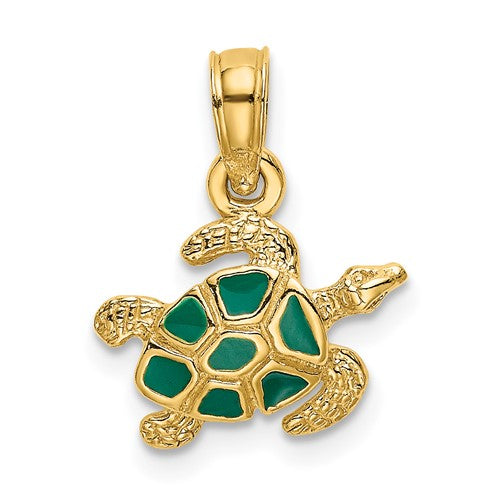14k-textured-and-enameled-sea-turtle-charm-SolomonJeweler-Wichita-KS-CustomJewelry