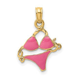 14k-pink-enameled-bikini-bathing-suit-charm-SolomonJeweler-Wichita-KS-CustomJewelry