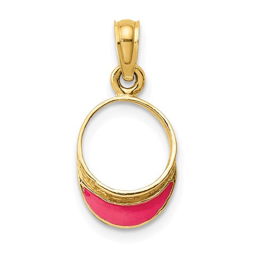 14k-fuschia-enameled-beach-sun-visor-charm-SolomonJeweler-Wichita-KS-CustomJewelry