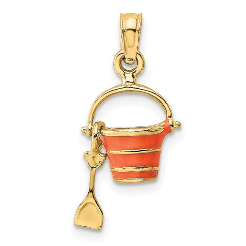 14k-2-d-orange-enameled-beach-bucket-w-moveable-shovel-charm-SolomonJeweler-Wichita-KS-CustomJewelry