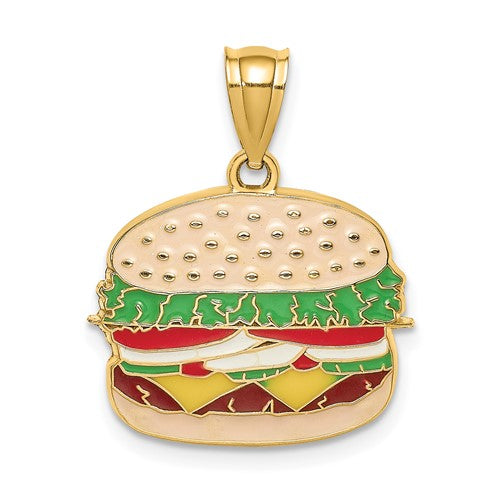 14k-w-enamel-cheeseburger-charm-SolomonJeweler-Wichita-KS-CustomJewelry