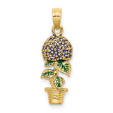 14k-3-d-enameled-lavender-hydrangea-flowers-in-pot-charm-SolomonJeweler-Wichita-KS-CustomJewelry