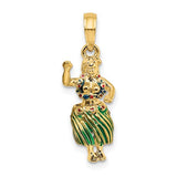 14k-3-d-hula-girl-w-moveable-grass-skirt-charm-SolomonJeweler-Wichita-KS-CustomJewelry