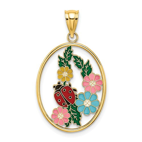 14k-stained-glass-w-enamel-oval-ladybug-charm-SolomonJeweler-Wichita-KS-CustomJewelry
