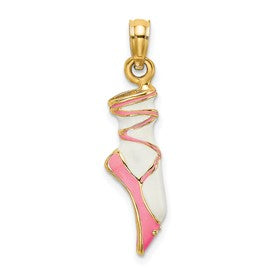 14k-3-d-enamel-ballet-shoe-charm-SolomonJeweler-Wichita-KS-CustomJewelry