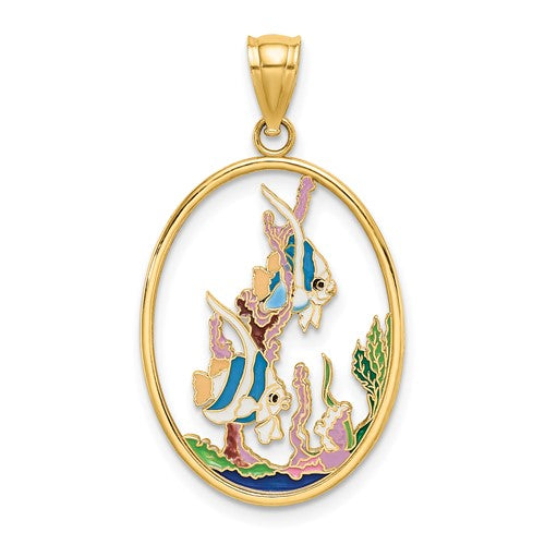 14k-enamel-angelfish-in-underwater-scene-charm-SolomonJeweler-Wichita-KS-CustomJewelry