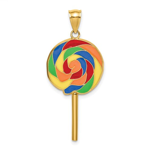 14k-w-multi-color-enamel-3-d-lollipop-charm-SolomonJeweler-Wichita-KS-CustomJewelry