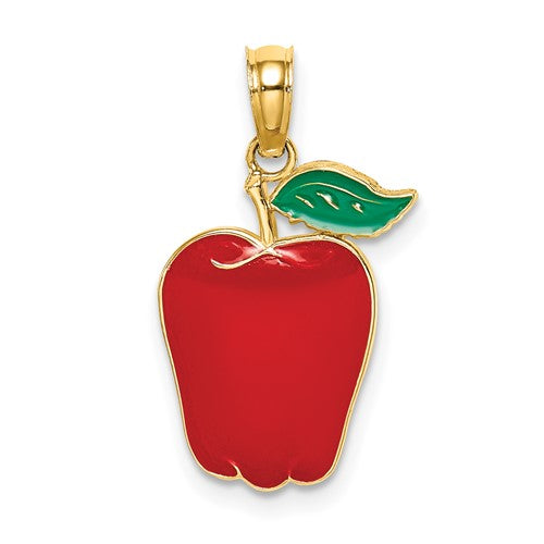 14k-enamel-red-delicious-apple-w-stem-and-leaf-charm-SolomonJeweler-Wichita-KS-CustomJewelry