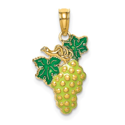 14k-w-enamel-grapes-w-stem-and-leaf-charm-SolomonJeweler-Wichita-KS-CustomJewelry